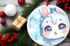 Round Christmas Ornament Sublimation|Clipart Product Image 2