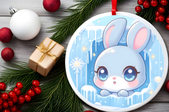 Round Christmass Ornament PNG Product Image 2