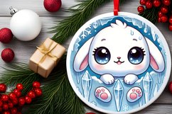 Round Christmas Ornament Sublimation|Clipart Product Image 2