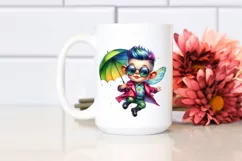 Cute Vibrant Baby Owl PNG Product Image 2