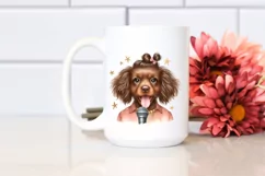 Baby Dog Pop Singer | Sublimation Clipart Product Image 2
