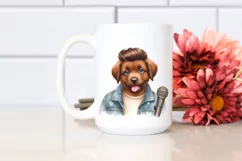 Baby Dog Pop Singer | Sublimation Clipart Product Image 2