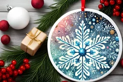 Round Christmas Ornament Sublimation|Clipart Product Image 2