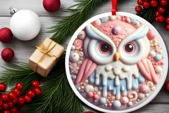 Round Christmas Ornament Sublimation|Clipart Product Image 2