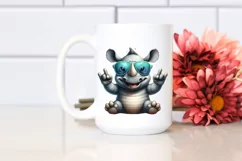 Funny Cute Rhino Smiling | Sunglasses Rocker Product Image 2