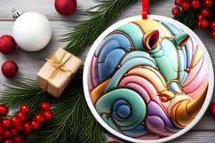 Round Christmas Ornament Sublimation|Clipart Product Image 2