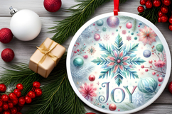 Round Christmass Ornament PNG Product Image 2