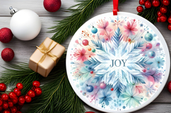 Round Christmass Ornament PNG Product Image 2