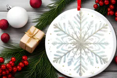 Round Christmass Ornament PNG Product Image 2
