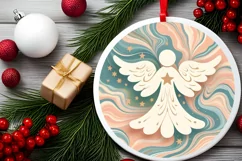 Round Christmas Ornament Sublimation|Clipart Product Image 1