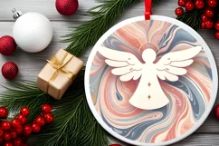 Round Christmas Ornament Sublimation|Clipart Product Image 1
