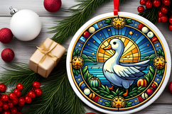 Round Christmass Ornament PNG Product Image 2