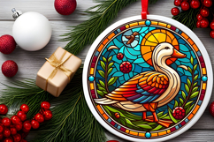Round Christmass Ornament PNG Product Image 2