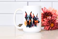 Cute Vibrant Doberman Pinscher Clipart Product Image 2