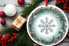 Round Christmass Ornament PNG Product Image 2