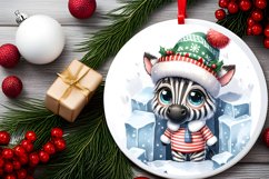 Round Christmas Ornament Sublimation|Clipart Product Image 2