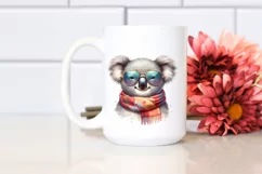 Funny Koala Smiling with Scarf and Sunglasses | Clipart Product Image 2