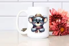 Funny Koala Smiling with Scarf and Sunglasses | Clipart Product Image 2