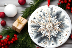 Round Christmass Ornament PNG Product Image 2