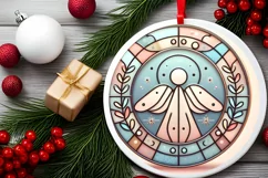 Round Christmas Ornament Sublimation|Clipart Product Image 1