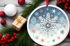 Round Christmass Ornament PNG Product Image 2
