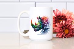 Vibrant Rhino with Flowers PNG Product Image 2