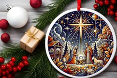 Round Christmas Ornament Sublimation|Clipart Product Image 2