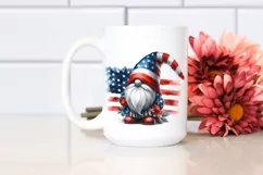 Washed Watercolor Patriotic Gnome USA Colors Product Image 2