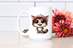 Watercolor Baby Cat Goofy Smile | Sublimation | Clipart Product Image 2