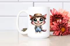 Watercolor Baby Cat Goofy Smile | Sublimation | Clipart Product Image 2