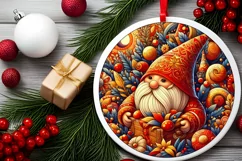 Round Christmas Ornament Sublimation|Clipart Product Image 1
