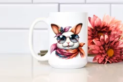 Funny Bunny Portrait with Silk Scarf and Sunglasses | Product Image 2
