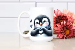 Funny Penguin Smiling with Love Sign | Clipart Product Image 2