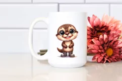 Expressive Shy Baby Otter with Large Shoes Product Image 2