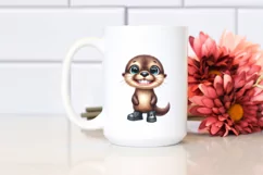 Expressive Shy Baby Otter with Large Shoes Product Image 2