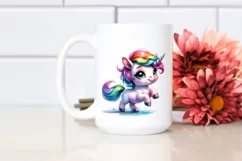 Vibrant Baby Unicorn Clipart Product Image 2