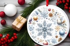 Round Christmass Ornament PNG Product Image 2