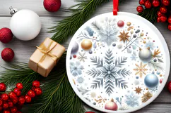 Round Christmass Ornament PNG Product Image 2