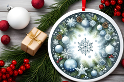 Round Christmass Ornament PNG Product Image 2