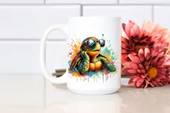 Colorful Turtle Sunglasses Painting Product Image 2