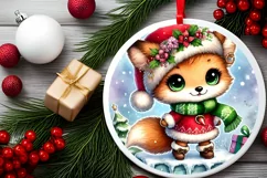 Round Christmas Ornament Sublimation|Clipart Product Image 1