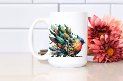 Vibrant Bird with Flowers PNG Product Image 2