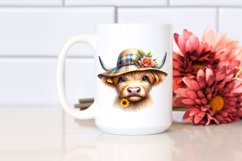 Cow Bored Highland Cow Portrait with Goofy Smile and Flower Product Image 2