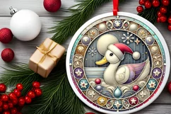 Round Christmas Ornament Sublimation|Clipart Product Image 1