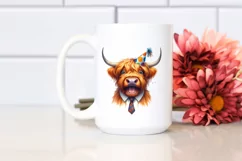 Cow Enthusiastic Highland Cow Portrait with Goofy Smile and Product Image 2
