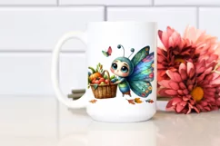 Baby Butterfly Autumn Basket | Clipart Product Image 2