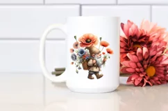 Detailed Gnome Poppy Bouquet Clipart Product Image 2
