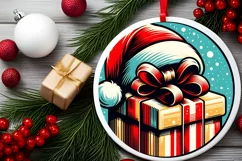 Round Christmas Ornament Sublimation|Clipart Product Image 2