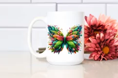 Vibrant Butterfly with Flowers, High-Res PNG Product Image 2
