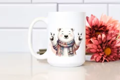 Funny Polar Bear Smiling with Victory Sign | Clipart Product Image 2